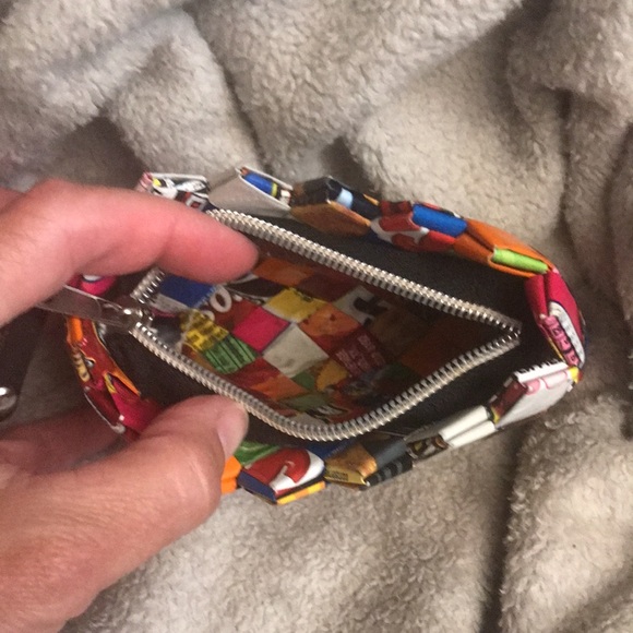 Vintage NAHUI OLLIN Upcycled Woven Wrapper Coin Pouch - Picture 4 of 8